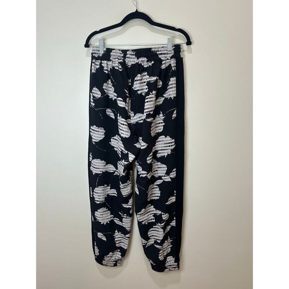 Anthropologie The Odells Sz L Black Printed Jogger Pants Womens Pull On Pants - Picture 4 of 8